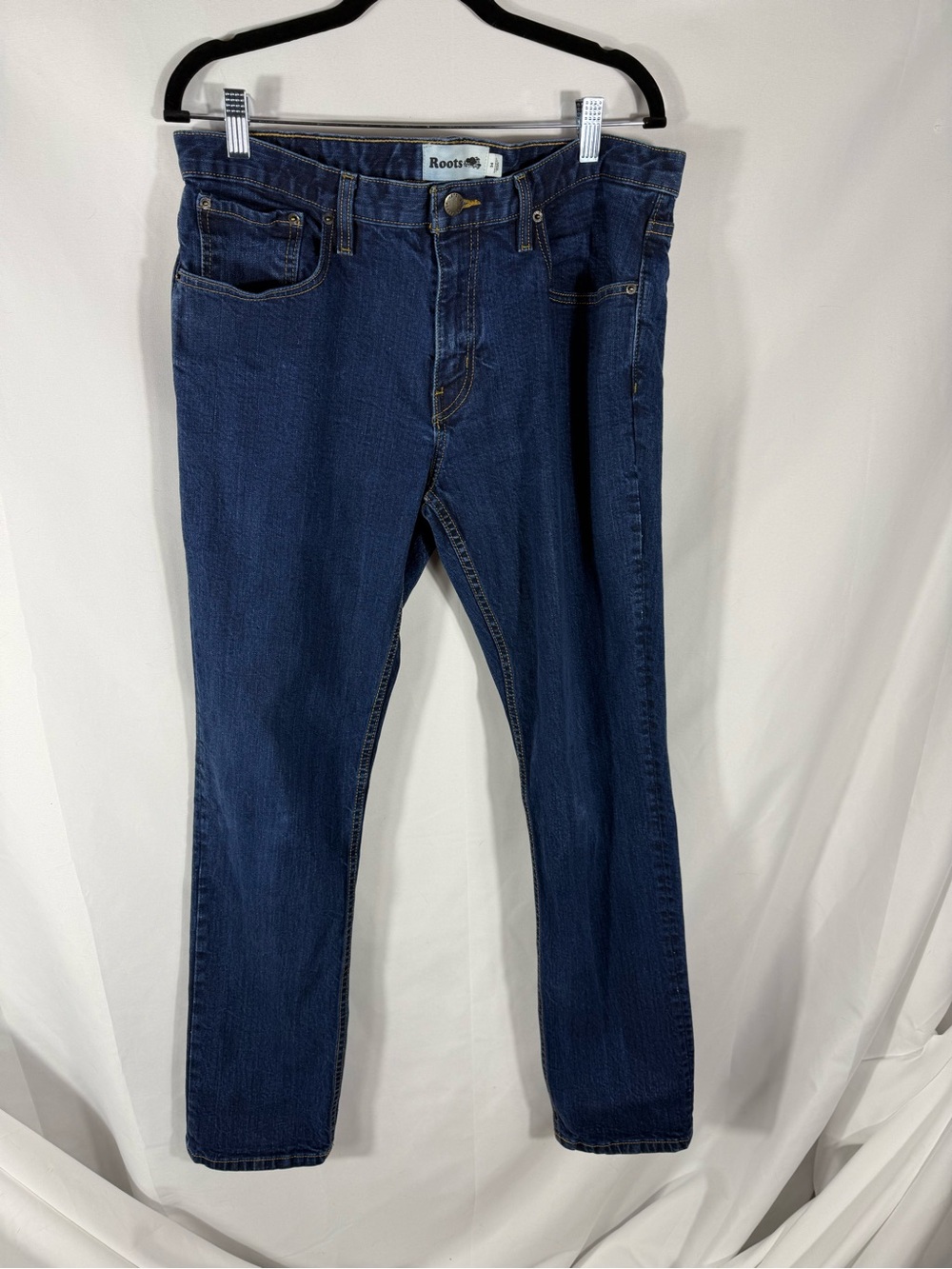 Roots Men’s Roots Men’s Jeans 34x31 Dark Wash Blue Mid Rise Denim Jeans